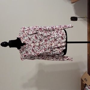 J crew floral blouse